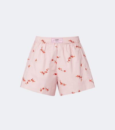 Ganni Ganni Floral cotton-blend poplin shorts