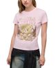 Ganni Ganni Graphic Print Cotton Baby Fit Tee - 1