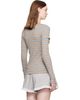 GANNI GANNI Gray & Brown Stripe Long-Sleeve T-shirt - 3