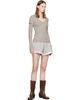GANNI GANNI Gray & Brown Stripe Long-Sleeve T-shirt - 4