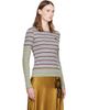 GANNI GANNI Gray & Red Double Stripe Long-Sleeve T-shirt - 2