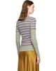 GANNI GANNI Gray & Red Double Stripe Long-Sleeve T-shirt - 3