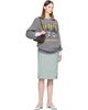 GANNI GANNI Gray Brushed Alpaca Mushroom Teddy Oversized Sweater - 4