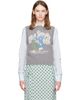GANNI GANNI Gray Flowers Sweater Vest - 1