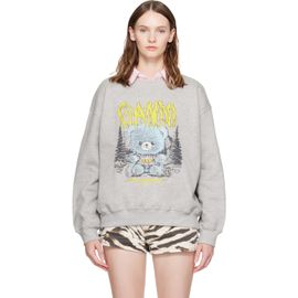GANNI GANNI Gray Forest Teddy Sweatshirt