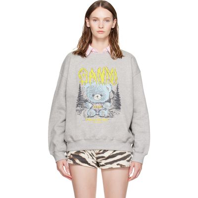 GANNI GANNI Gray Forest Teddy Sweatshirt