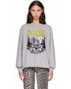 GANNI GANNI Gray Long-Sleeve Teddy Forest T-shirt - 1