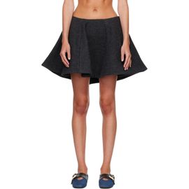 GANNI GANNI Gray Peacoat Wool Miniskirt