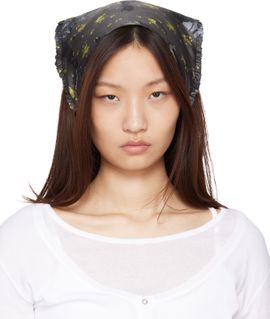 GANNI GANNI Gray Printed Wrap Scarf