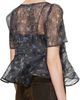 GANNI GANNI Gray Shibori Organza Peplum Blouse - 3