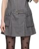 GANNI GANNI Gray Wool Stripe Belted Minidress - 1