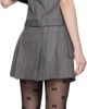 GANNI GANNI Gray Wool Stripe Belted Minidress - 3