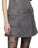 GANNI GANNI Gray Wool Stripe Belted Minidress - 4