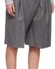 GANNI GANNI Gray Wool Stripe Wrap Shorts - 2