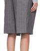 GANNI GANNI Gray Wool Stripe Wrap Shorts - 3