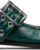 GANNI GANNI Green Feminine Buckle Ballerina Flats - 1