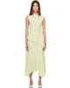 GANNI GANNI Green Marl Mesh Draped Knot Detailing Maxi Dress - 1