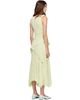 GANNI GANNI Green Marl Mesh Draped Knot Detailing Maxi Dress - 3