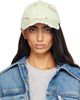 GANNI GANNI Green Printed Washed Cotton Cap - 1