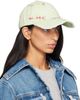 GANNI GANNI Green Printed Washed Cotton Cap - 2