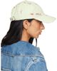 GANNI GANNI Green Printed Washed Cotton Cap - 3