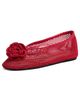 GANNI GANNI Jenny Ballerina Mesh Flower Flats Goji Berry - 1
