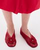 GANNI GANNI Jenny Ballerina Mesh Flower Flats Goji Berry - 3
