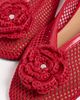 GANNI GANNI Jenny Ballerina Mesh Flower Flats Goji Berry - 6