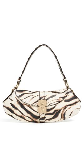 GANNI GANNI Kat Zebra Shoulder Bag Egret One