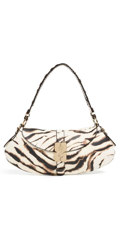 GANNI GANNI Kat Zebra Shoulder Bag Egret One