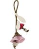 GANNI GANNI Khaki & Pink Flower Bag Charm - 1