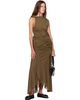 GANNI GANNI Khaki Marl Mesh Draped Maxi Skirt - 4