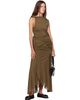 GANNI GANNI Khaki Marl Mesh Tie Knot Top - 4