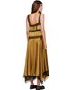 GANNI GANNI Khaki Satin Maxi Dress - 3