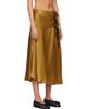GANNI GANNI Khaki Satin Midi Skirt - 2