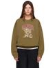 GANNI GANNI Khaki Tiger Crewneck Sweatshirt - 1