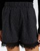 Ganni Ganni Lace-trimmed pinstripe flannel shorts - 3