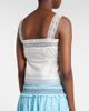 Ganni Ganni Lace-trimmed ruffled cotton crop top - 5