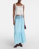 Ganni Ganni Lace-trimmed ruffled cotton crop top - 6