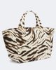 Ganni Ganni Large zebra-print canvas tote bag - 4