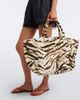 Ganni Ganni Large zebra-print canvas tote bag - 6