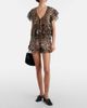 Ganni Ganni Leopard-print ruffled chiffon shorts - 2