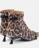 Ganni Ganni Leopard-print satin ankle boots - 2
