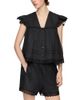 Ganni Ganni Linen Lace Trim Blouse - 1