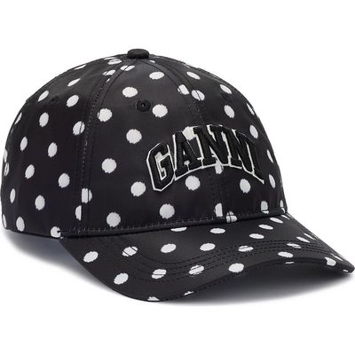 Ganni Ganni Logo Embroidered Recycled Nylon Baseball Cap