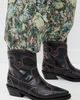 GANNI GANNI Low Shaft Embroidered Western Boots Black/Pink - 3