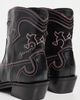 GANNI GANNI Low Shaft Embroidered Western Boots Black/Pink - 4