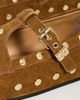 GANNI GANNI Mary Jenny Studs Suede Flats Caramel Café - 6