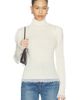 Ganni Ganni Merino Turtleneck With Lace Details Sweater - 1