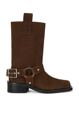 Ganni Ganni Mid Shaft Biker Boot